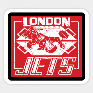 Red Dwarf London Jets Distressed Sticker